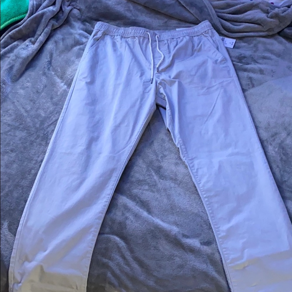 Forever 21 slim stretch light khaki pants